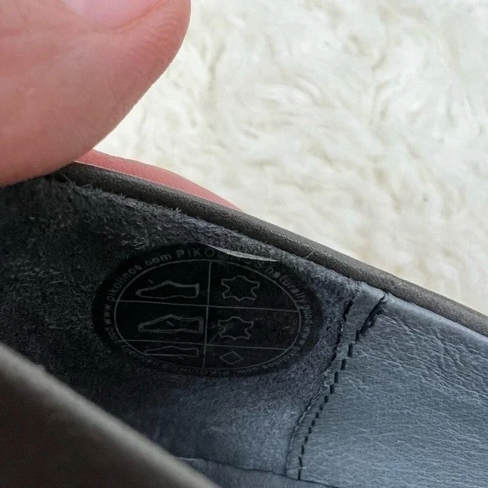 Pikolino embroidered block heel